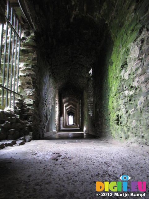 SX33171 Caerphilly Castle long corridor